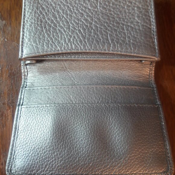 Derek Alexander Bronze Leather Credit Business Card Wallet Vintage Y2K - Picture 4 of 6